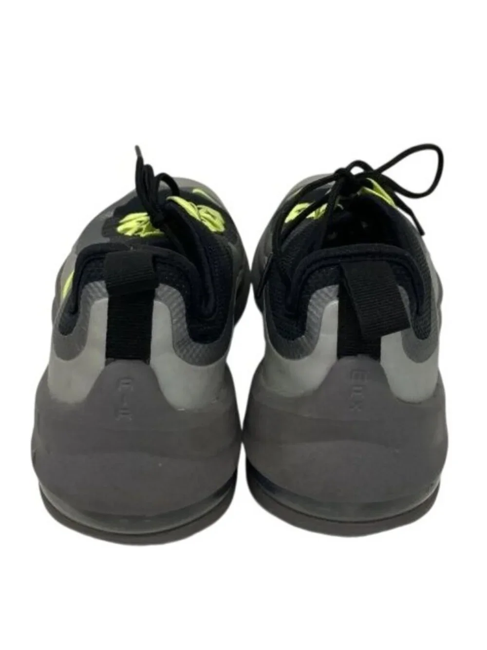 Nike Air Max Axis Youth Shoes Black/Gray With Neon Yellow Accents Size 5.5Y